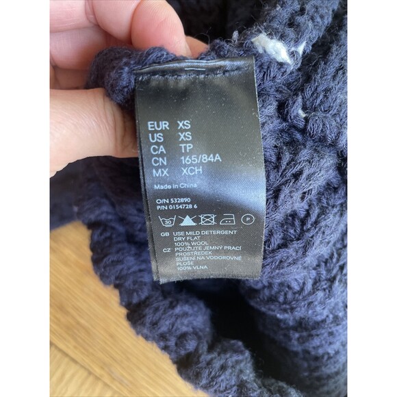 Maison Martin Margiela x H&M Navy Blue 100% Wool Sweater (RARE) - Picture 5 of 7